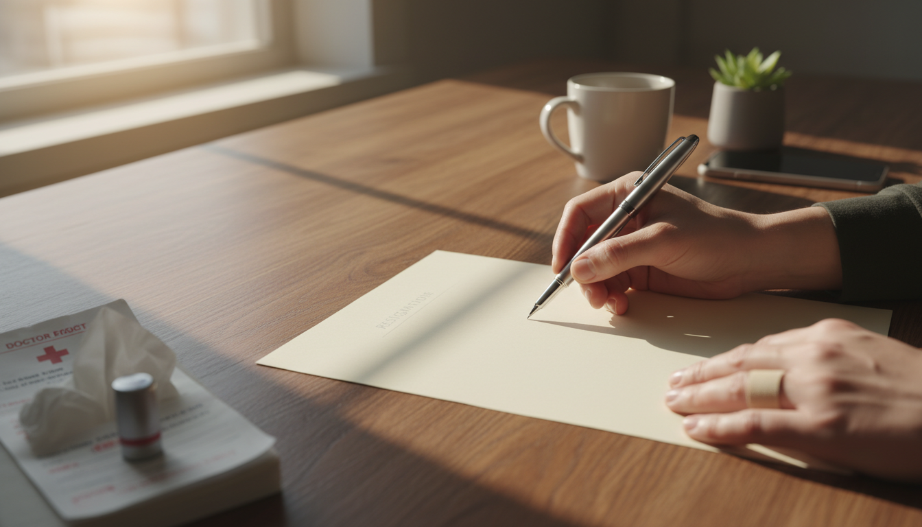 Comment rédiger une lettre de démission pendant un arrêt maladie (Modèle PDF) ?