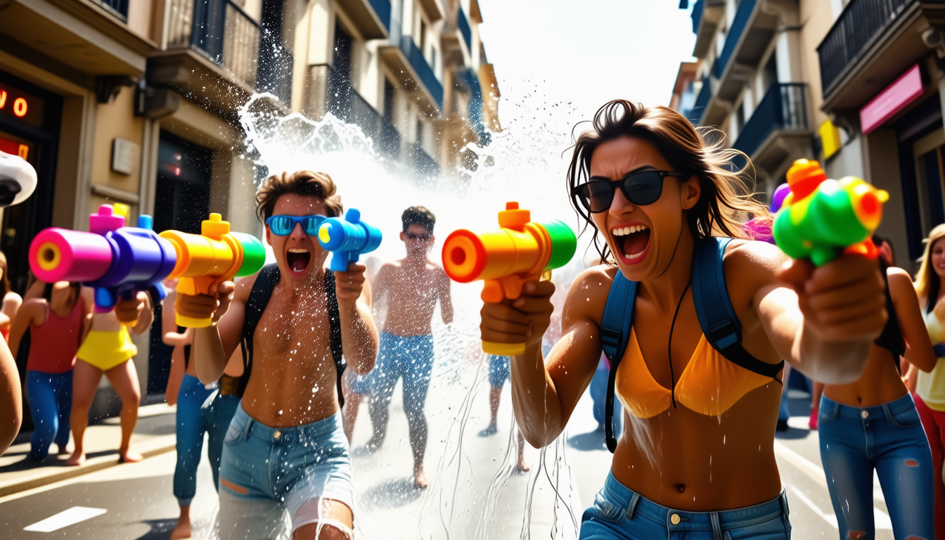 découvrez comment le pistolet à eau est devenu le symbole rafraîchissant des barcelonais exaspérés, alliant fun et soulagement face à la chaleur urbaine.