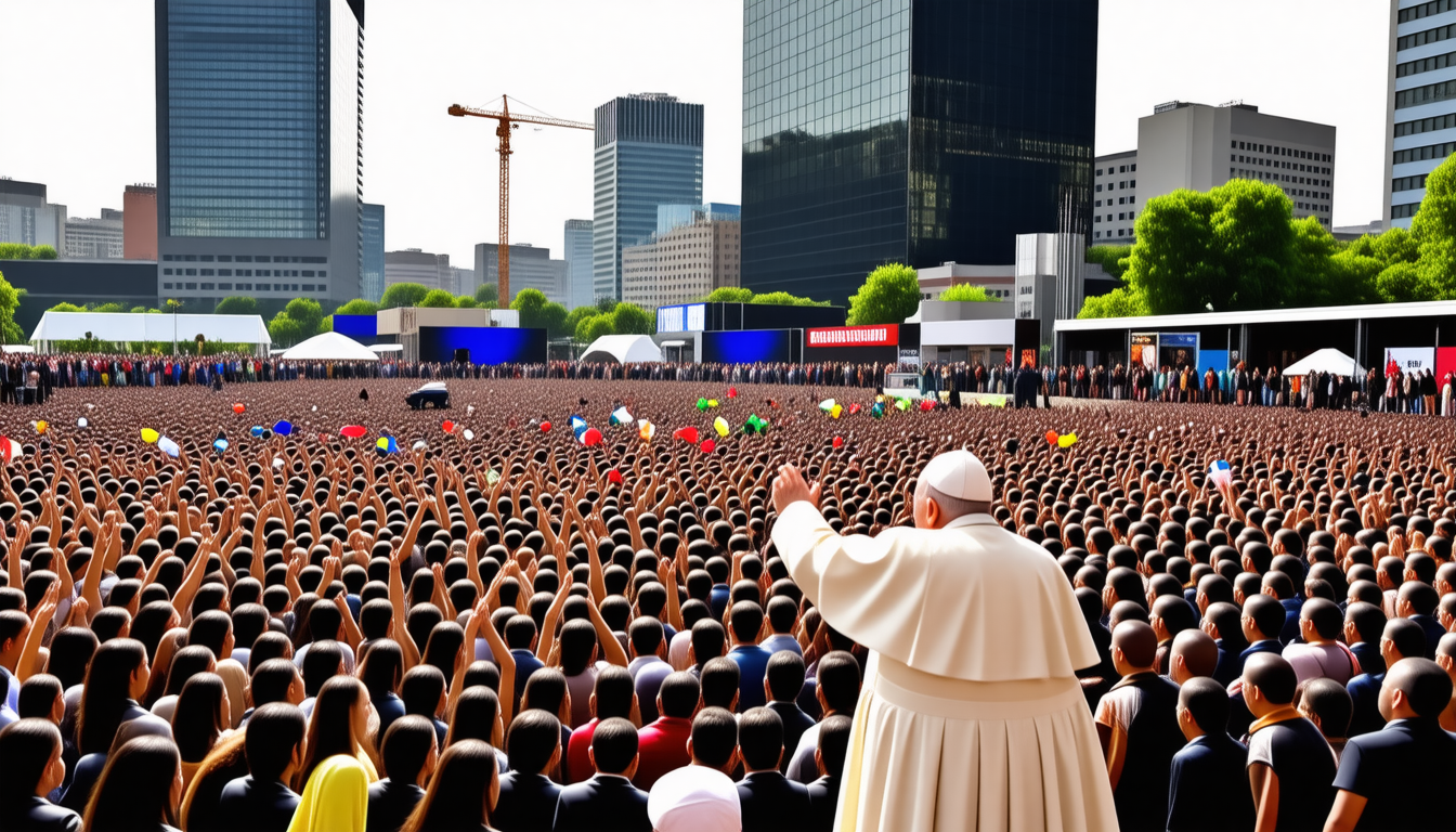 la visite du pape mobilise un investissement de 25 millions d'euros, générant un impact économique estimé à 150 millions, dynamisant ainsi l'économie locale et nationale.